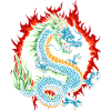 Angry Japanese dragon