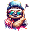 Faultier Golfspieler Golf Kurs Hunde