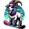 Goat Snowboard Winter Adventure Design