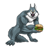 Werwolf Halloween Burger