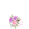 Purple Floral Letter O