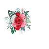 Roter Blumenbuchstabe P
