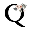 Tropical Floral Letter Q