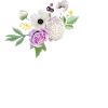Lila Blumenbuchstabe p