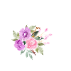 Purple floral letter p