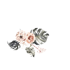 Tropischer Blumenbuchstabe P