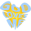 God Loves Me -blue-