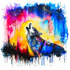 Wolf Aquarell