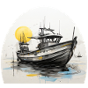Fischerboot mit Angelruten