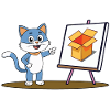 Katze und Karton