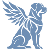 Chien Rottweiler Ailes d’ange Silhouette