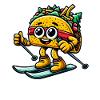 Taco on skis Winter downhill