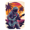 Astronaut Gitarrist Weltraummusikliebhaber