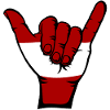 Austria Flag Surfing Symbol