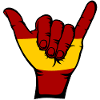 Spain Flag Surfing Symbol