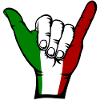Italy Flag Surfing Symbol