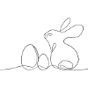 Easter - Easter Bunny - LineArt