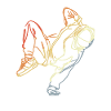 Retro Breakdancer Sketch