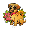 Baby pug, cute little puppy