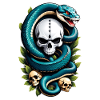 serpent squelette et tatouage