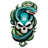 Snake Skeleton and Tattoo