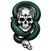 serpent squelette et tatouage