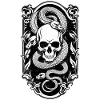 serpent squelette et tatouage