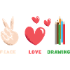 Drawer Peace Love Drawing