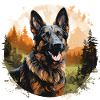 Deutscher Schäferhund im Wald