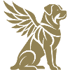 Chien Rottweiler Ailes d’ange Silhouette