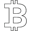 Bitcoin Logo Silhouette Digital Currency