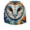 Polygon Art Barn Owl Owls