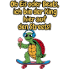 Schildkröte King Skateboard Eis Kopfhörer