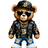 Cooler Teddybär in Rapper Klamotten