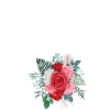 Red Floral Letter Q