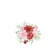 Red Floral Letter Q
