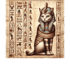 Pharaoh Papyrus Scroll Retro Desert