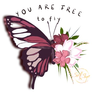 Schönes Schmetterlingsdesign mit Blumen