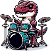 Cool dinosaure batteur T-Rex Design