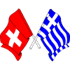 Flag of Switzerland and flag Greece