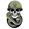 serpent squelette et tatouage