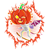 The Witch Devil Pumpkin Head
