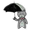 Ours en peluche avec parapluie