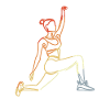Fitness Frau Skizze