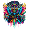 Gaming King Controller Wings Graffiti