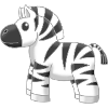 Süßes kleines Zebra