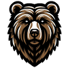 Brown Grizzly Bear Head Design