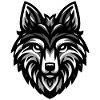 Gray Wolf Head Design