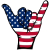 USA Flag Surfing Icon