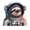 Pensive Sloth Astronaut